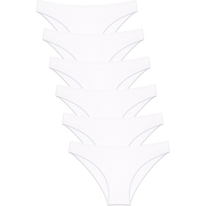 image:imageFINETOO Cotton Underwear for Women Sexy Cheeky Bikini Panties Lingerie  6 PackLow Rise Cheeky Soft Breathable Cotton Bikini PantiesUnderwear WomenPlus Size Lingerie Outfits Clothes ClothingSet16pack