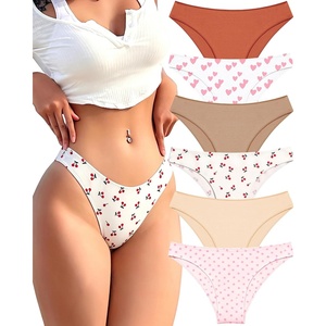 image:imageFINETOO Cotton Underwear for Women Sexy Cheeky Bikini Panties Lingerie  6 PackLow Rise Cheeky Soft Breathable Cotton Bikini PantiesUnderwear WomenPlus Size Lingerie Outfits Clothes ClothingSet17pack