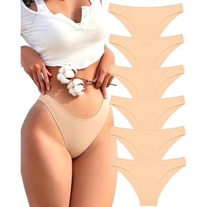 image:imageFINETOO Cotton Underwear for Women Sexy Cheeky Bikini Panties Lingerie  6 PackLow Rise Cheeky Soft Breathable Cotton Bikini PantiesUnderwear WomenPlus Size Lingerie Outfits Clothes ClothingSet6pack