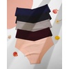 image:imageWomens Seamless Underwear V Cut cheeky No Show Bikini Panties 5pack XSL  No ShowStretchyInvisiblesLow RiseBreathableSoftBikini PantiesHipsterQuick DryingNo DiggingLoungeYogaWorkWorkoutOption B