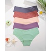 image:imageWomens Seamless Underwear V Cut cheeky No Show Bikini Panties 5pack XSL  No ShowStretchyInvisiblesLow RiseBreathableSoftBikini PantiesHipsterQuick DryingNo DiggingLoungeYogaWorkWorkoutOption a