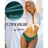 image:imageFINETOO Cotton Cheeky Womens Underwear breathable ribbed low rise Bikini  Lightweight Soft Stretchy Ladies Panties Chic Lingerie Flattering Outfit Hipster Fitness Workout Daily amp Travel wearBlackredgreenbluebeigegrey
