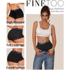 image:imageFINETOO Womens Cotton BoyShorts Underwear Lace Boxer Briefs Panties  High Waisted Full Coverage Soft Breathable Boyshorts 6 Pack Lingerie for Women Daily Wear Fashion Clothing GiftsBlack