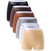 image:imageFINETOO Womens Cotton BoyShorts Underwear Lace Boxer Briefs Panties  High Waisted Full Coverage Soft Breathable Boyshorts 6 Pack Lingerie for Women Daily Wear Fashion Clothing GiftsClassic Color