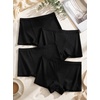 image:imageFINETOO Womens Cotton Boy Shorts Underwear Full Coverage Boxer Briefs Soft Stretch Comfortable Panties 4 Pack