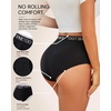 image:imageHigh Waisted Cotton Underwear for Women Full Coverage Soft Briefs 5 Pack5pack Ablack5