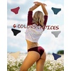 image:imageFINETOO Cotton Cheeky Womens Underwear breathable ribbed low rise BikiniBlackredgreenbluebeigegrey