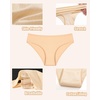 image:imageFINETOO Cotton Cheeky Womens Underwear breathable ribbed low rise BikiniBlackredgreenbluebeigegrey