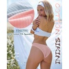 image:imageFINETOO Cotton Cheeky Womens Underwear breathable ribbed low rise BikiniBlackwhitekhakipinkgrape Pulpleblue