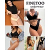 image:imageFINETOO Seamless Thongs for Women Sexy No Show Panties Invisible Vwaisted Stretch Lingerie Underwear 6 PackB