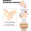 image:imageFINETOO Seamless Thongs for Women Sexy No Show Panties Invisible Vwaisted Stretch Lingerie Underwear 6 PackE