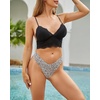 image:imageFINETOO Seamless Thongs for Women Sexy No Show Panties Invisible Vwaisted Stretch Lingerie Underwear 6 PackE