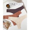 image:imageFINETOO Seamless Thongs for Women Sexy No Show Panties Invisible Vwaisted Stretch Lingerie Underwear 6 PackF