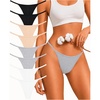 image:imageFINETOO 8 Pack Cotton Thongs for Women Sexy Gstring Thong Underwear Seamless Low Rise Panties for Ladies Lingerie XSXXL8 Piecesg